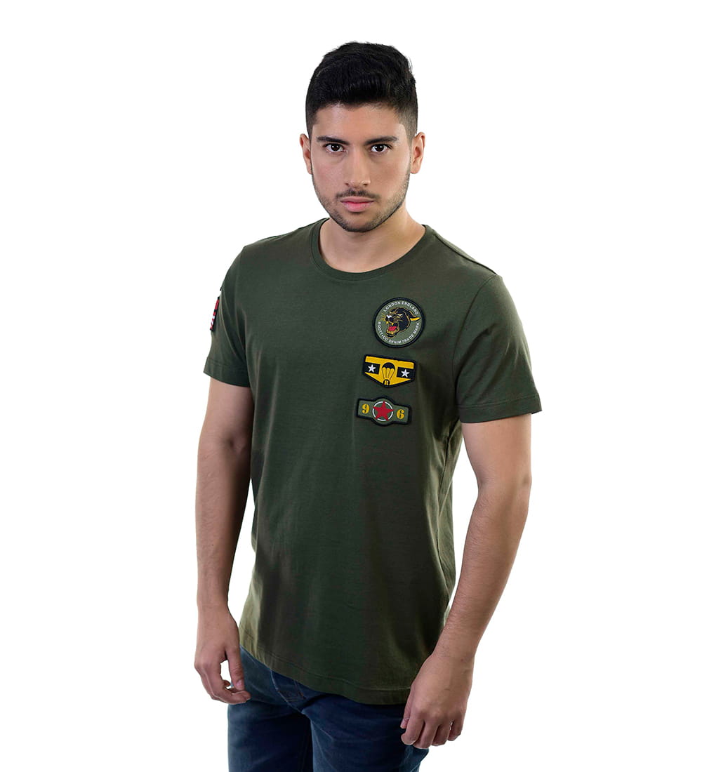 Campeonato Fascinante Rápido Camiseta Verde Militar – ROOTTCO STORE