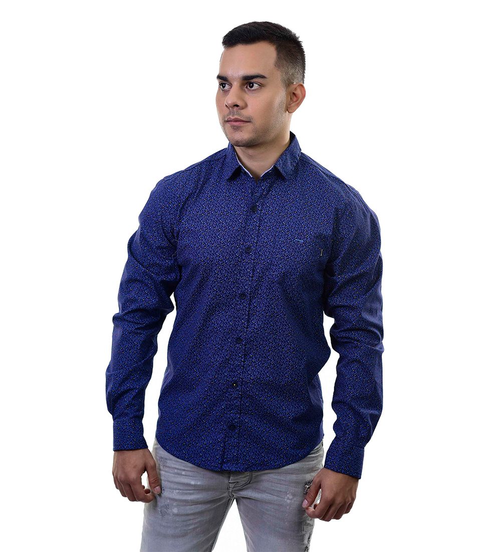 Camisa Larga Azul Oscuro – ROOTTCO STORE