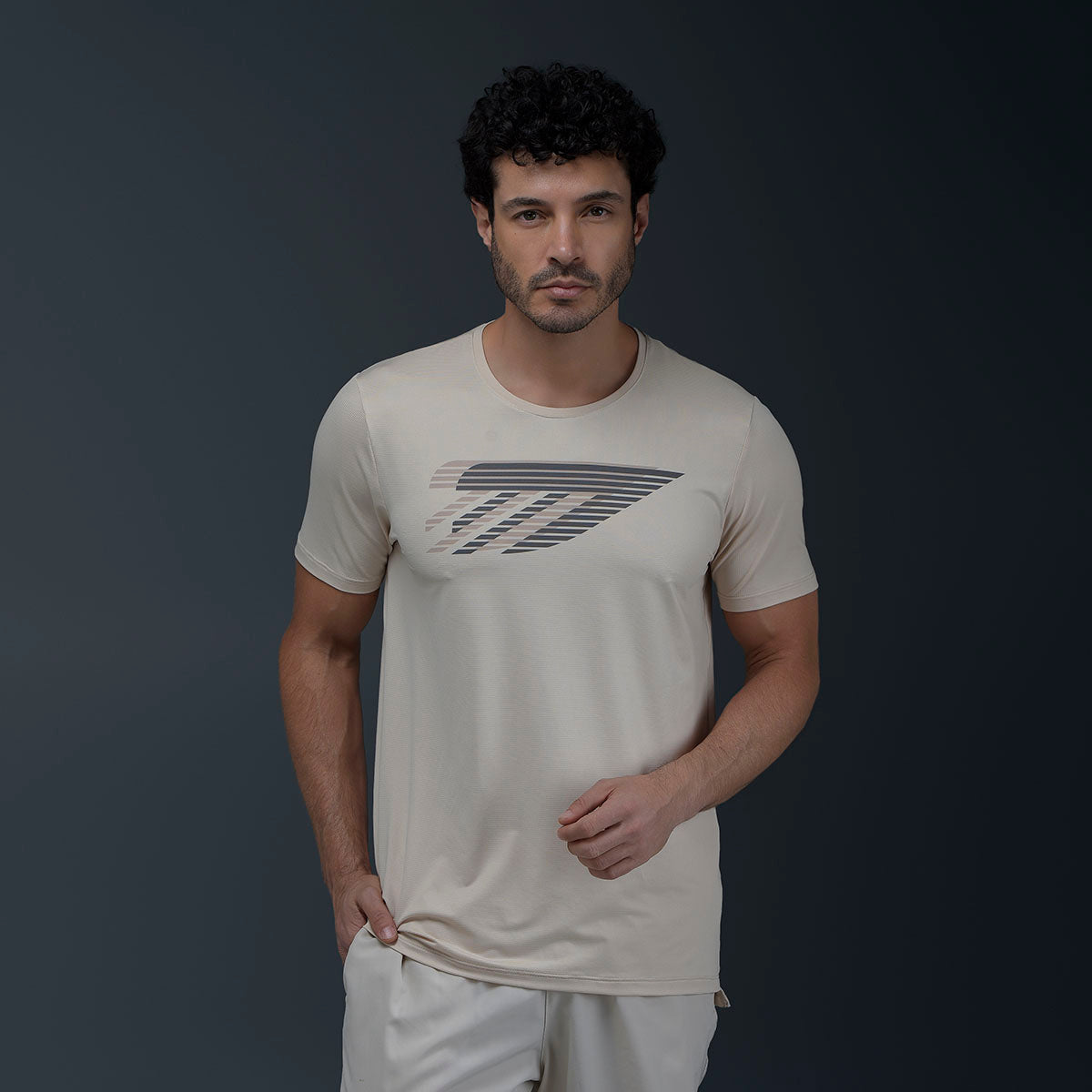 Camiseta Deportiva Beige