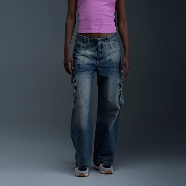 Jeans Cargo Mujer