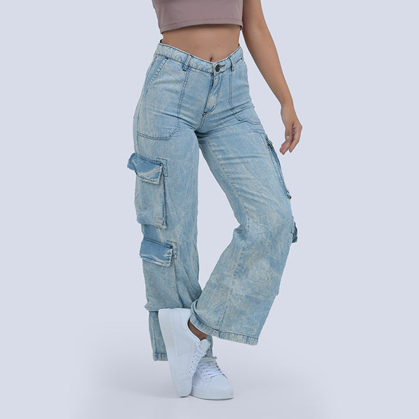 Jeans Cargo Mujer