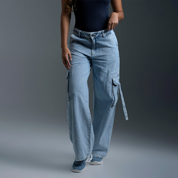 Jeans Cargo Mujer
