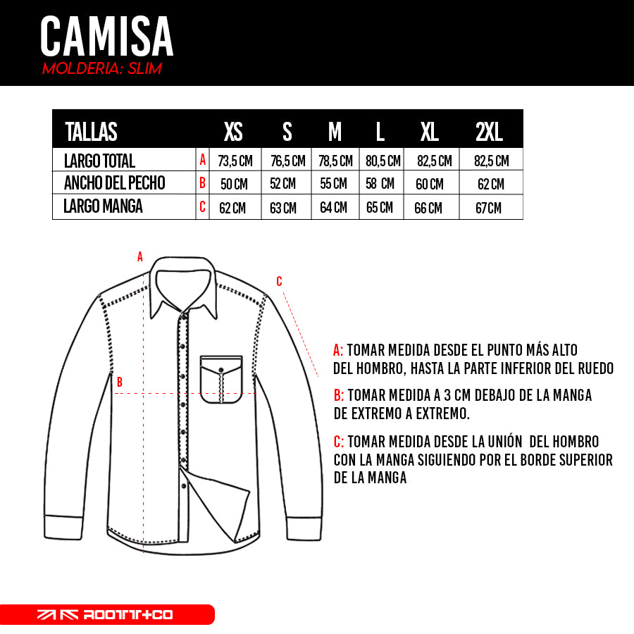 Camisa Azul Manga Larga – ROOTT+CO